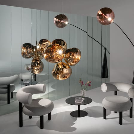 Melt Chandelier Pendant plastic material gold / Small - LED / Ø 98 x H 103 cm - Tom Dixon