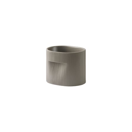 Pot de fleurs Ridge céramique marron / L 18,5 x P 14,5 x H 15,2 cm - Muuto