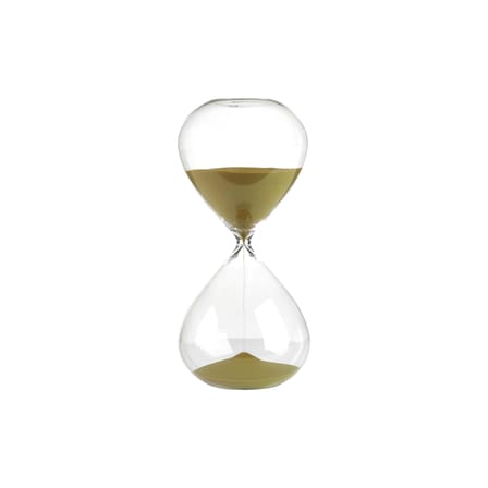 Sablier Ball Medium verre or transparent / 90 min - H 30 cm - POLSPOTTEN