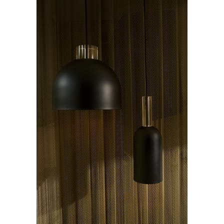 Suspension Luceo Cylindre métal noir / Ø 12 x H 35 cm - AYTM