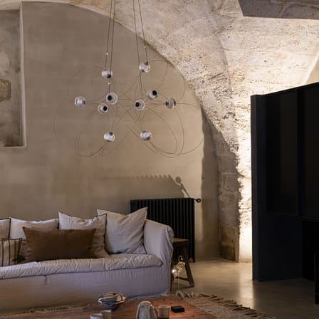 Suspension Munari 10 / LED - 120 x 90 x H 83 cm / Version pré-assemblée - DCW éditions