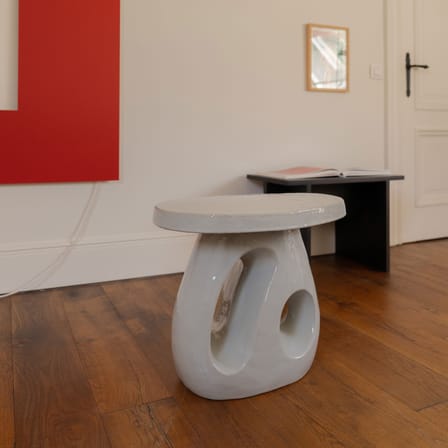 Table d'appoint Amé 10 céramique gris / 52 x 37 x H 45 cm - Serax