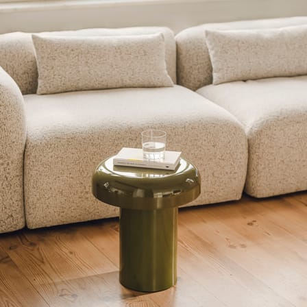 Table d'appoint Miko métal vert / Ø 40 x H 46 cm - NOO.MA