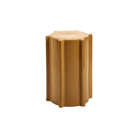 Table d'appoint Pawn Geometric céramique jaune / Tabouret - Ø 31,3 x H 45 cm - Serax