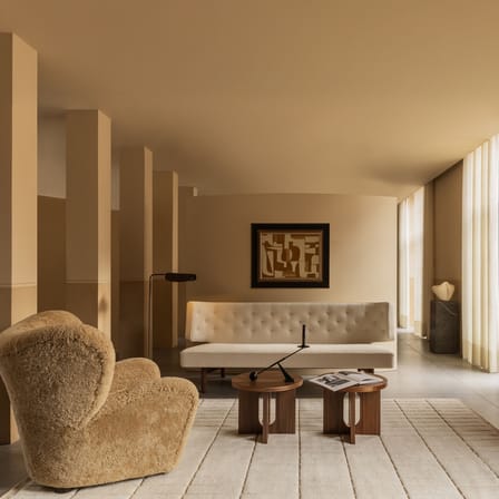 Tapis Tile beige / 200 x 300 cm - Tissé à la main - Audo Copenhagen