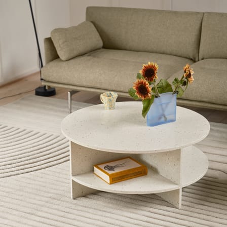 Tavolino Halves pietra bianco / Ø 85 cm - Muuto