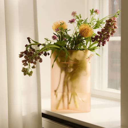 Vase Ridge verre orange / L 23 x H 35 cm - Muuto