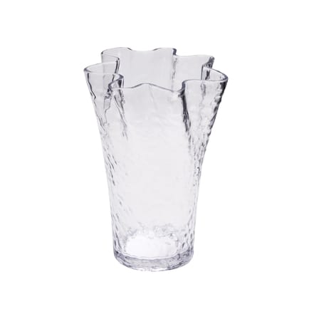 Vase Ruffle verre transparent / Ø 23 x H 30 cm - HÜBSCH