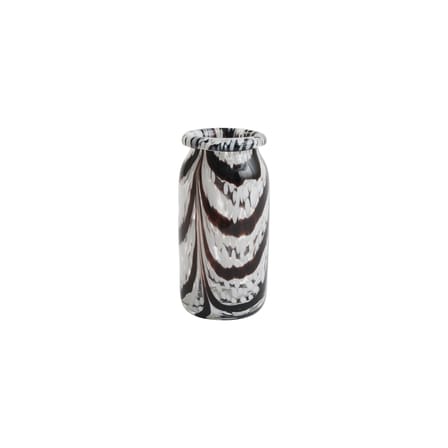 Vase Splash Roll Neck XS verre marron / Ø 9,5 x H 19 cm - Fait main - Hay