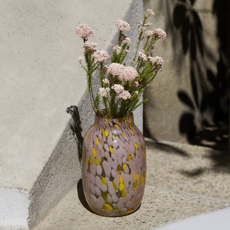 Vase Splash Round Large verre rose / Ø 18,5 x H 30 cm - Fait main - Hay