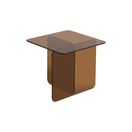 Beistelltisch Ambra glas braun / 50 x 50 x H 46 cm - NV GALLERY