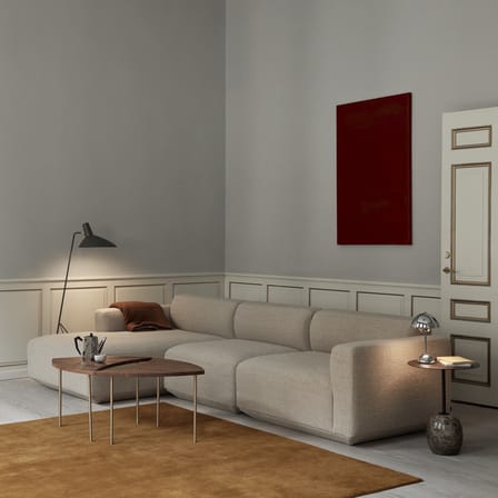 Canapé d'angle Develius E tissu gris / 4 places - L 309 cm / Dormeuse gauche - &tradition
