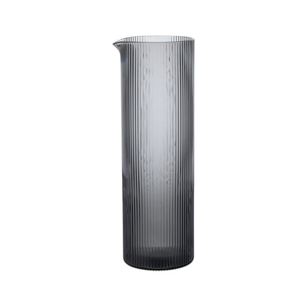 Carafe Ripple verre gris / 1,12 L - Verre strié - Ferm Living
