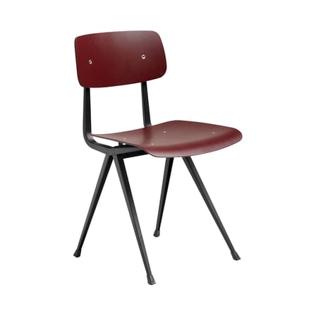 Chaise Result bois rouge / Réédition 1958 - Hay