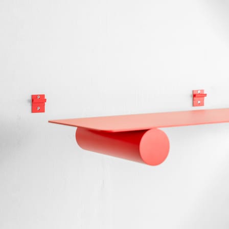 Étagère Pipeline Duo métal rouge / L 76 cm - raawii