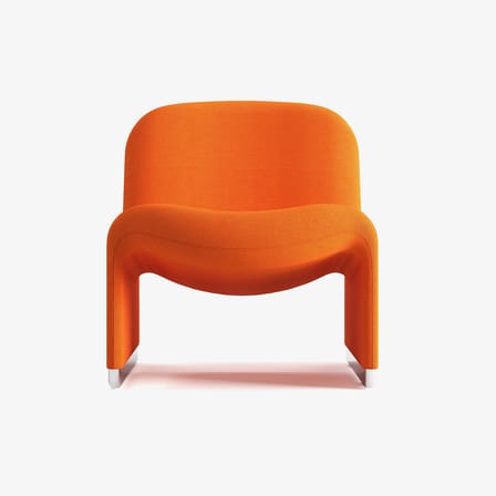 Fauteuil rembourré Alky tissu orange / Giancarlo Piretti, 1970 - ANONIMA CASTELLI