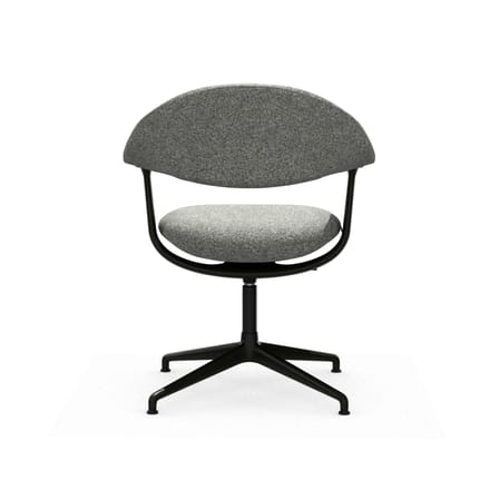 Fauteuil pivotant Mynt Soft tissu gris / Assise & dossier rembourrés - Vitra