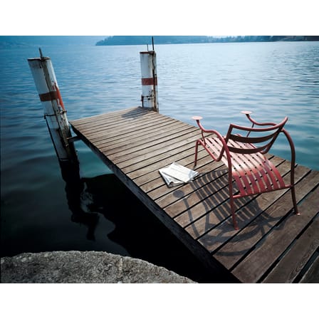 Fauteuil Thinking Man's Chair métal rouge / Jasper Morrison, 1988 - Cappellini