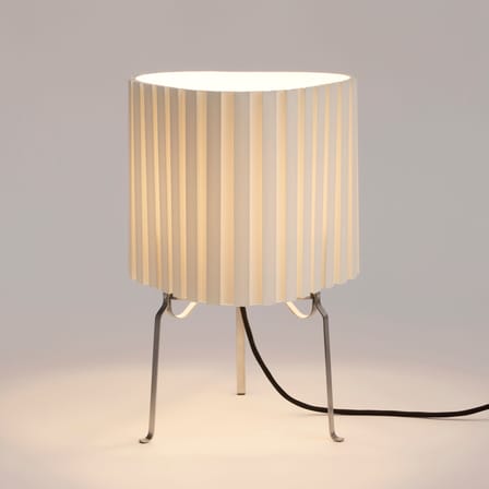 Lampe de table Canelé tissu blanc - Hay