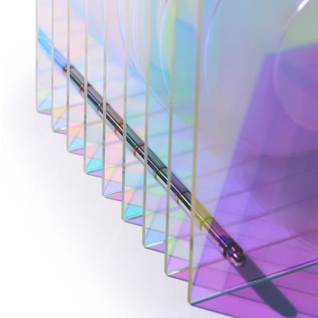 Lampe de table Lop Dreamy Small Square plastique multicolore / Reflets iridescents changeants - BANG