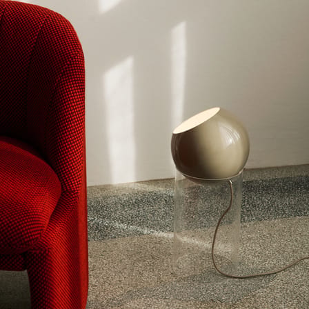 Lampe Topan VP14 métal beige / H 46 cm - Verner Panton, 1959 - &tradition