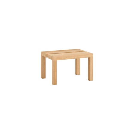 Marchepied Peg bois naturel / 35 x 37,5 x H 22 cm - MOEBE