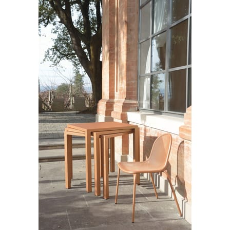 quadratischer Tisch Nova metall grau / Metall - 80 x 80 cm - Emu