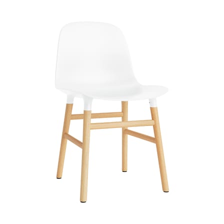 Sedia Form materiale plastico bianco / Gambe in rovere - Normann Copenhagen