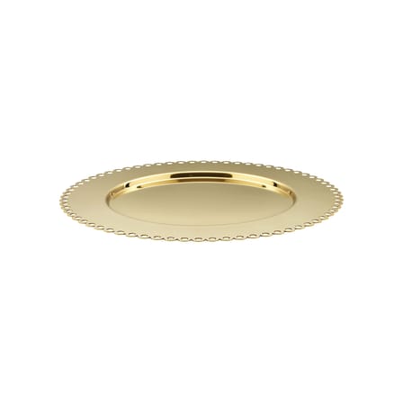 Plateau Edges métal or / Ø 32,5 cm - Alessi