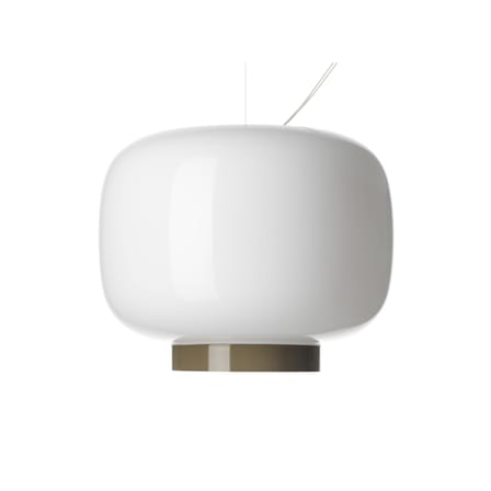 Suspension Chouchin Reverse n°3 verre blanc gris / Ø 30 cm x H 25 cm - Foscarini