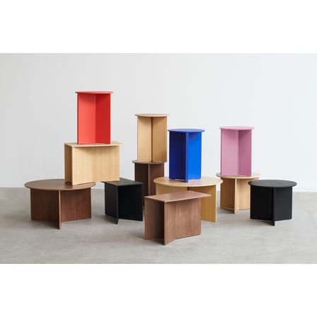 Table basse Slit Wood bois naturel / XL - Ø 65 x H 35,5 cm / Bois - Hay