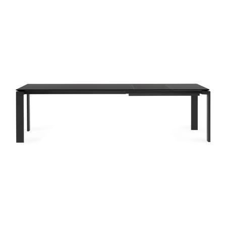 Table à rallonge Four noir / L 160 à 260 cm - Stratifié soft-touch - Kartell