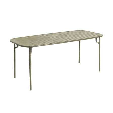 Tavolo rettangolare Week-End metallo verde / 180 x 85 cm - Alluminio - Petite Friture