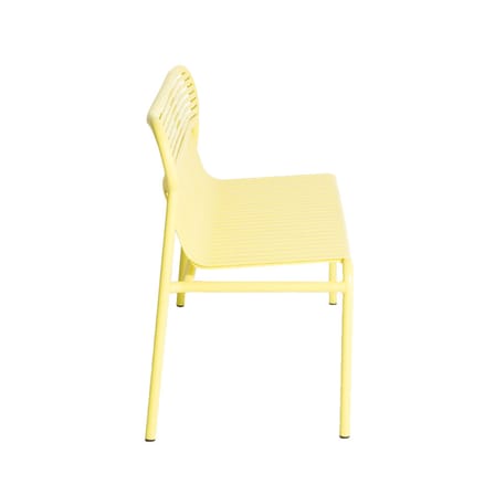 Banc avec dossier Week-End métal jaune / Aluminium - L 121 cm - Petite Friture
