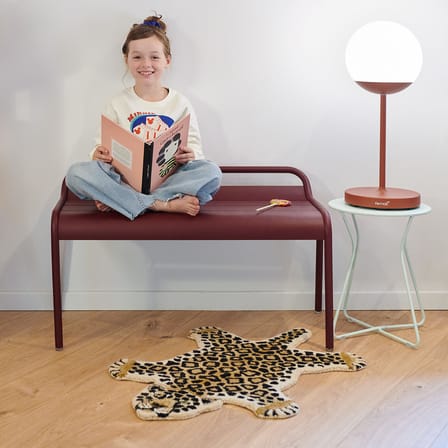 Banc empilable Luxembourg métal bleu / Compact - 2 places / L 90 cm - Fermob