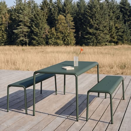 Banc Panorama métal vert / L 140 cm - TIPTOE