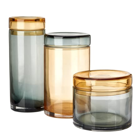 Set de 3 bocaux Large verre /  H 15 à 30.5 cm - Pols Potten