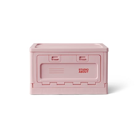 Boîte Box Medium plastique rose / 40 x 29 x H 23,7 cm - Empilable - STUDIO ABOUT