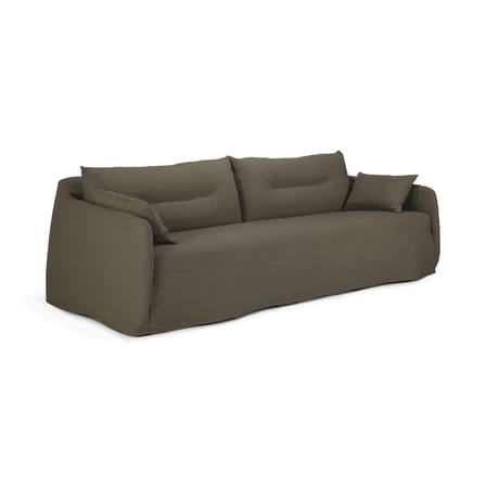 Canapé droit Weave tissu vert / 3 places - L 244 cm - Ethnicraft