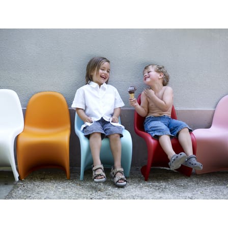 Chaise enfant Panton Junior plastique blanc / By Verner Panton, 1959 - Vitra
