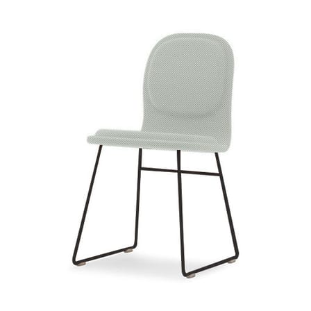 Chaise rembourrée Hi pad tissu bleu gris / Jasper Morrison, 1999 - Cappellini