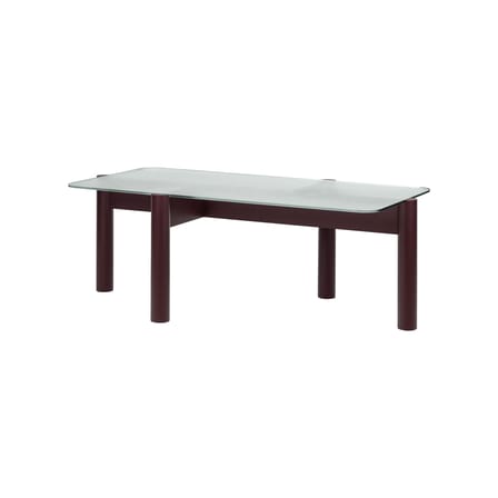 Couchtisch Kob glas rot / 105 x 55 x H 40,5 cm - NOO.MA