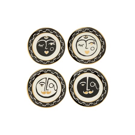 Marseilles Dessert plate ceramic white / Set of 4 - Ø 16.5 cm - Jonathan Adler