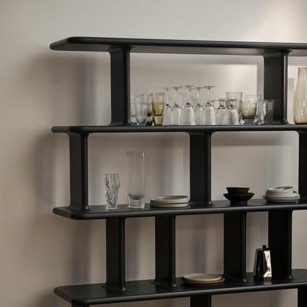 Étagère Archivo JH45 by Jaime Hayon bois gris / L 140 x H 168 cm - &tradition