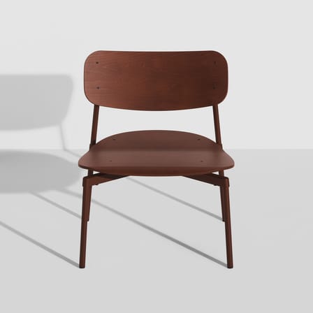Fauteuil bas Fromme bois rouge - Petite Friture