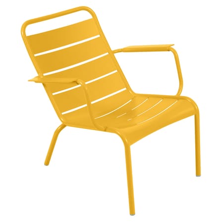 Fauteuil bas Luxembourg métal jaune / Dossier incliné - Fermob