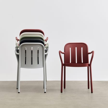 Fauteuil empilable Deville métal blanc - Hay
