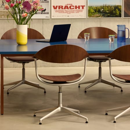 Fauteuil pivotant Mynt bois marron / Noyer - Vitra