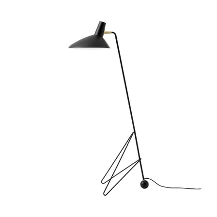 Lampadaire Tripod HM8 métal noir / Modèle de 1953 - Orientable - &tradition