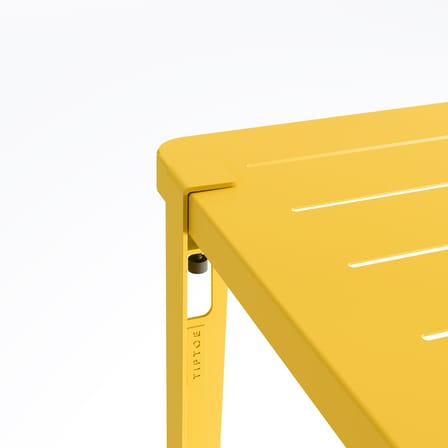 Pied avec fixation étau OUTDOOR métal jaune / H 75 cm - Pour créer table d'extérieur - TIPTOE
